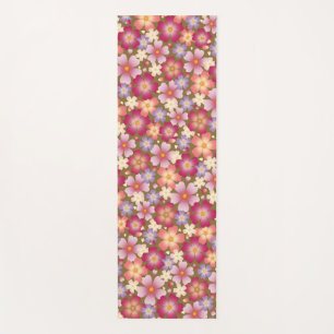 Tapis De Yoga Fleurs mixtes rêvées (Olivier)