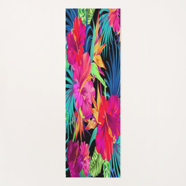 Tapis De Yoga Fleurs tropicales (Devant)