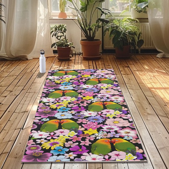 Tapis De Yoga Fleurs tropicales Inséparables (Créateur téléchargé)