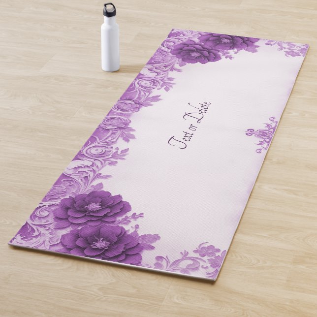 Tapis De Yoga Fleurs violettes Fleurs fleurissent Yoga Mat (En situation)