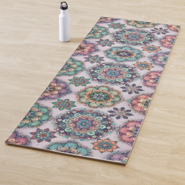 Tapis De Yoga Flocons de Neige Pas Ordinaires (En situation)