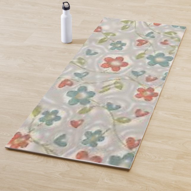 Tapis de Yoga Floral (En situation)