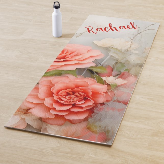 Tapis De Yoga Floral (En situation)