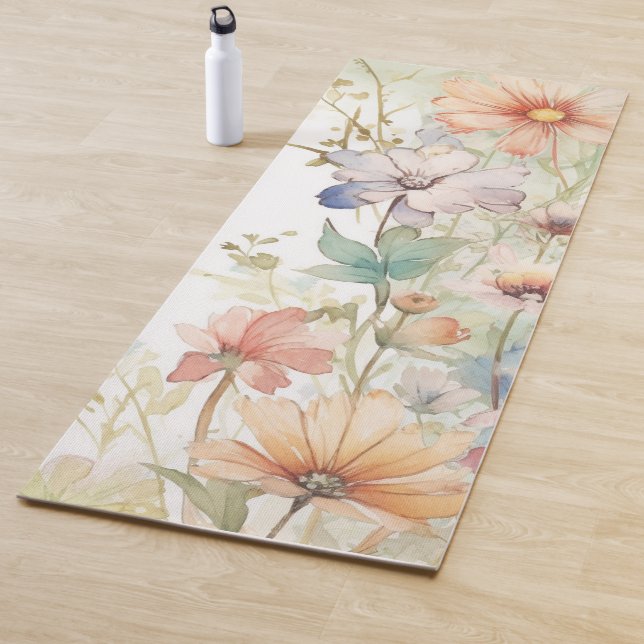 Tapis De Yoga Floral (En situation)