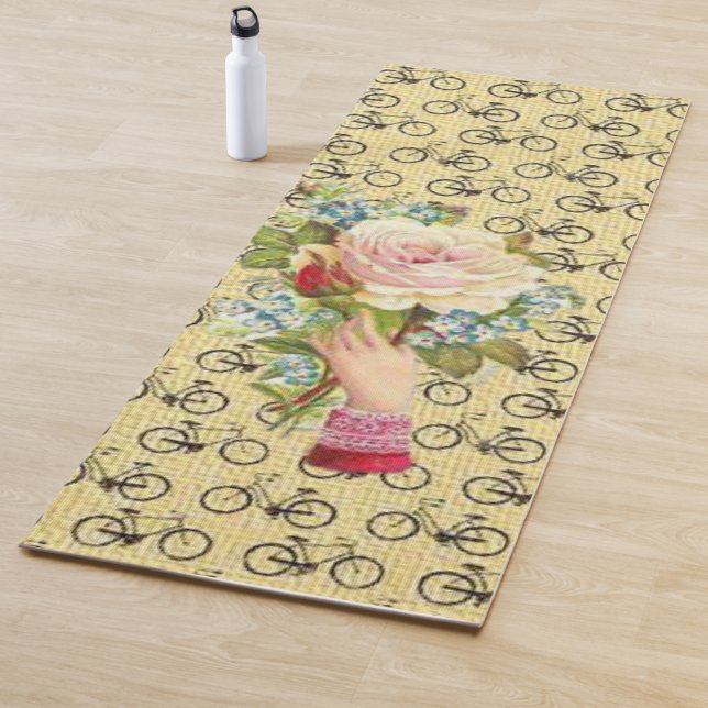 Tapis de Yoga Floral (En situation)