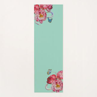 Tapis De Yoga Floral Fortune Yoga Mat – Peony & Serpent Harmony