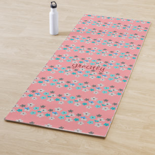 Tapis De Yoga Floral moderne rustique