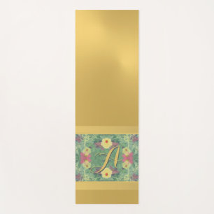 Tapis De Yoga Floral Monogramme laiton couleur Yoga Mat