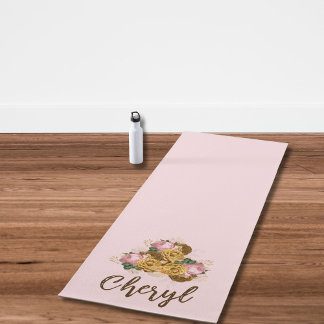 Tapis De Yoga Floral rose