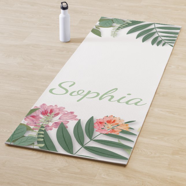 Tapis De Yoga Flore tropicale (En situation)