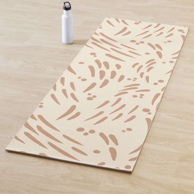 Tapis De Yoga Flux dans Tan et Crème (En situation)