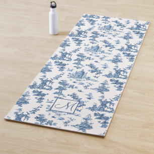 Tapis De Yoga Fontaines vintages et Toile d'arbres avec Monogram