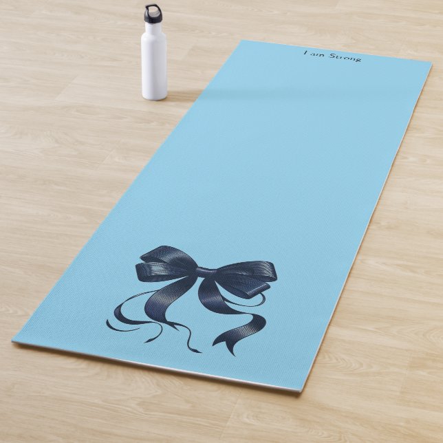 Tapis De Yoga Force Entraînement Bleu Bow (En situation)