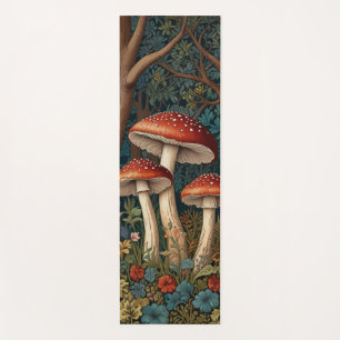 Tapis De Yoga Forêt de champignons rétro
