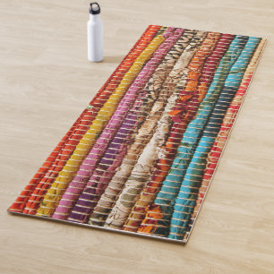 Tapis De Yoga Forme physique colorée fraîche de motif de