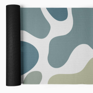 Tapis De Yoga Formes Abstraites de fluides Yoga vert Mat