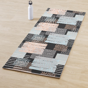 Tapis De Yoga Formes et bandes géométriques