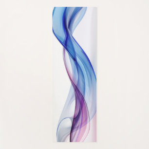 Tapis De Yoga Formes fluides bleues et violettes
