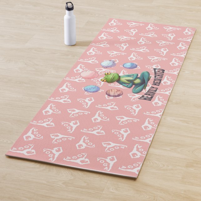 Tapis De Yoga Fortement Méditée Grenouille Yoga Jouer Zen (En situation)