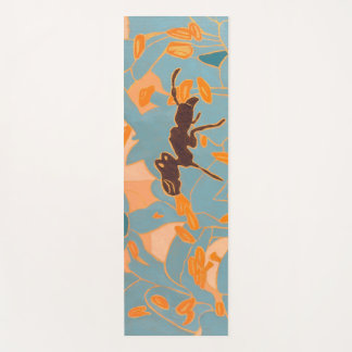 Tapis De Yoga Fourmis avec fleurs bleues Flore australienne