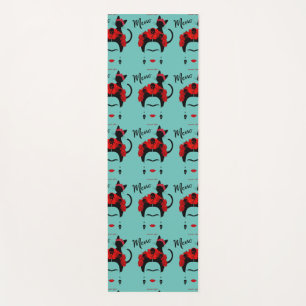 Tapis De Yoga Frida Kahlo portrait et mignonne meow Mexicain Cha