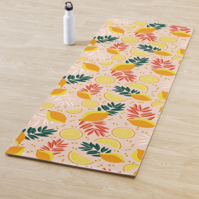 Tapis De Yoga Fruit de citron d'été frais (En situation)
