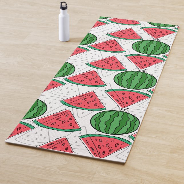 Tapis De Yoga Fruit motif transparent | motif de surface de frui (En situation)
