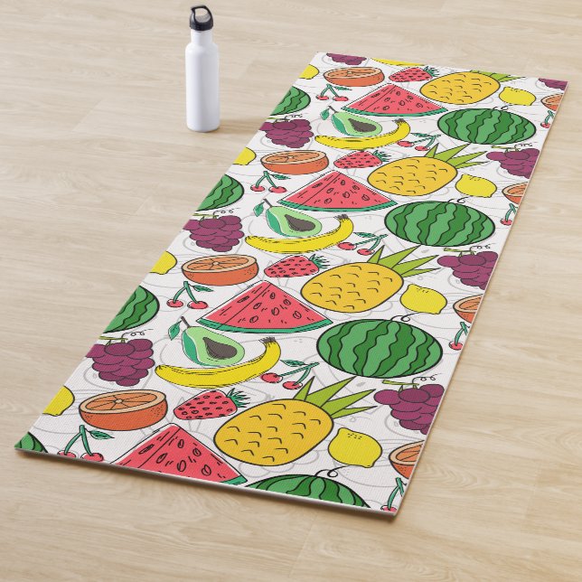 Tapis De Yoga Fruit seamless pattern | Fruit surface pattern 22 (En situation)
