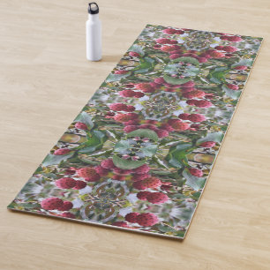 Tapis De Yoga Fruits de Dogwood rouge Nature Abstraite