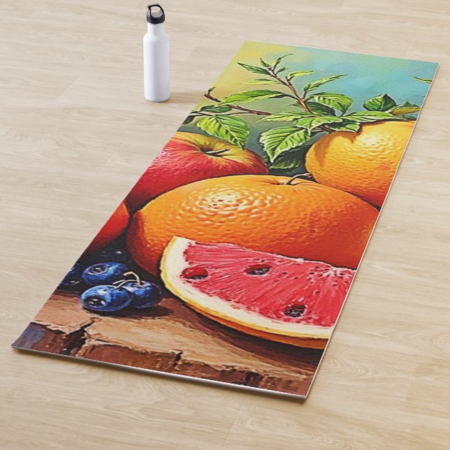 Tapis De Yoga Fruits frais dans un parfait mélange de design (En situation)
