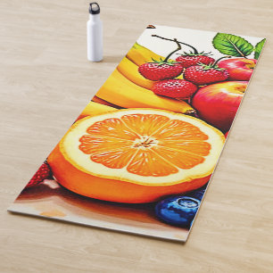 Tapis De Yoga Fruits frais vibreux, délice design