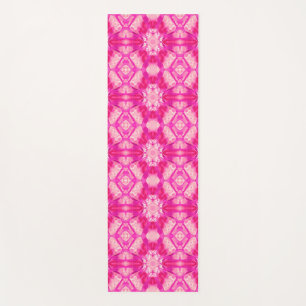 Tapis De Yoga Fuchsia et Pastel Pink Tie Dye Motif