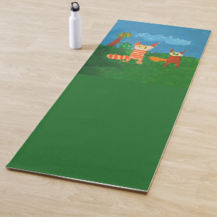 Tapis De Yoga Funny Cats Art by Kids