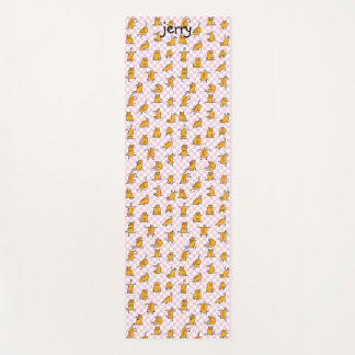 Tapis De Yoga Funny Orange Cats Nom personnalisé
