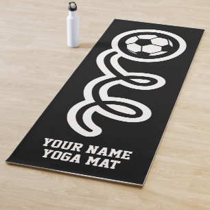Tapis De Yoga Funny soccer ballon sport nom personnalisé