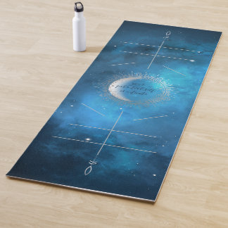 Tapis De Yoga Galaxie Bleue, Lignes d'alignement Yoga Mat