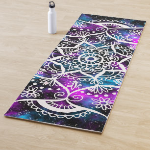 Tapis De Yoga Galaxie bleue violette Mandala Yoga Mat