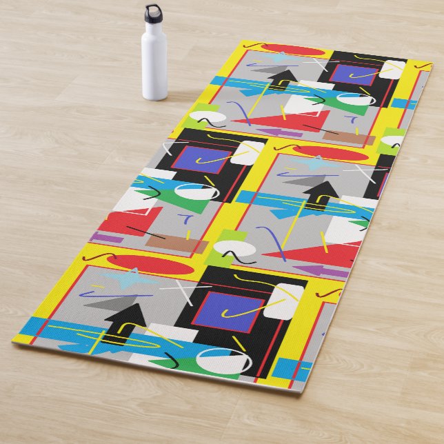 Tapis de Yoga Géométrie de Vibration Positive Abst (En situation)