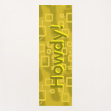 Tapis de yoga géométrique jaune