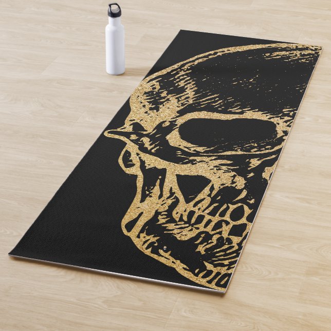Tapis De Yoga Glam gothique | Yoga Mat | Noir (En situation)