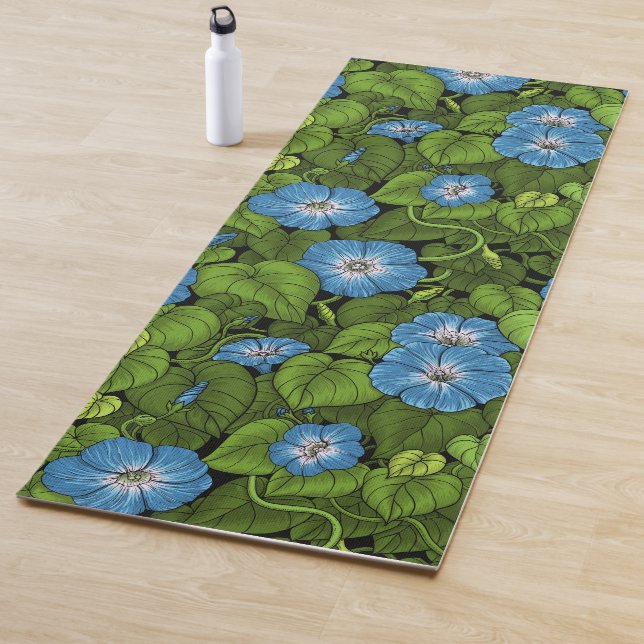 Tapis De Yoga Gloire du matin en bleu et vert (En situation)