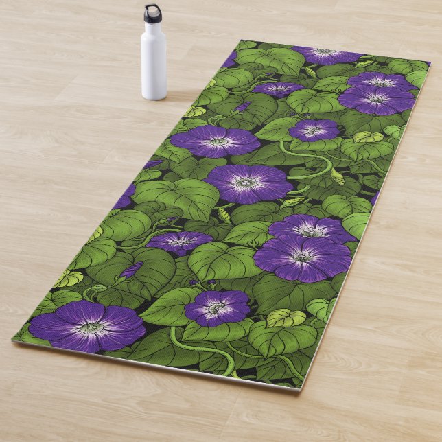 Tapis De Yoga Gloire du matin en violet et vert (En situation)