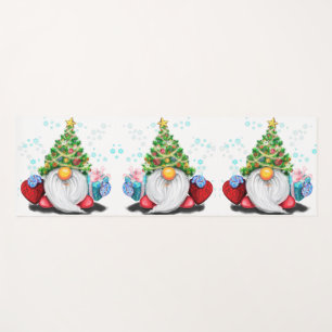 Tapis De Yoga Gnome de Noël avec chat Yoga Mat