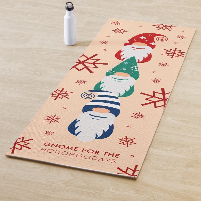 Tapis De Yoga Gnome de Noël Hygge pour les fêtes de neige (En situation)