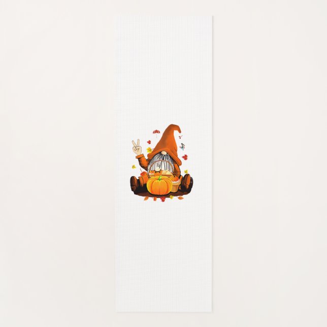 Tapis De Yoga Gnomes Automne Mignonne Halloween Thanksgiving Lon (Devant)