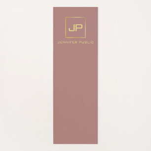 Tapis De Yoga Gold Look Monogramme Élégant Sport Fitness Modèle