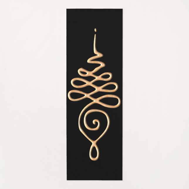 Tapis De Yoga Gold Unalome  (Devant)