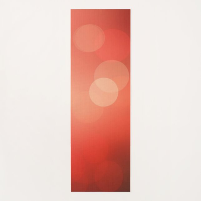 Tapis De Yoga Golden Bokeh sur Orange Red (Devant)