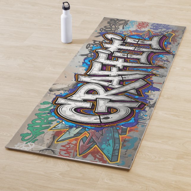 Tapis De Yoga Graffiti (En situation)