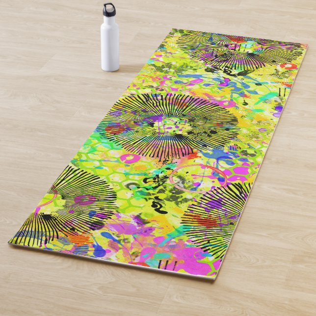Tapis De Yoga Graffiti été (En situation)